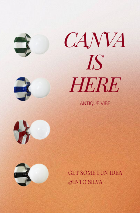 Canva Wall Lamp - Vintage Ceramic Base Wall Lamp - Bathroom Wall Light / Hallway Ceiling Light