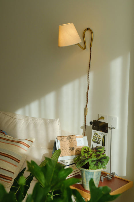 Ohook Wall Lamp / Table Lamp – Vintage Design, Adjustable Brass Wall Lamp