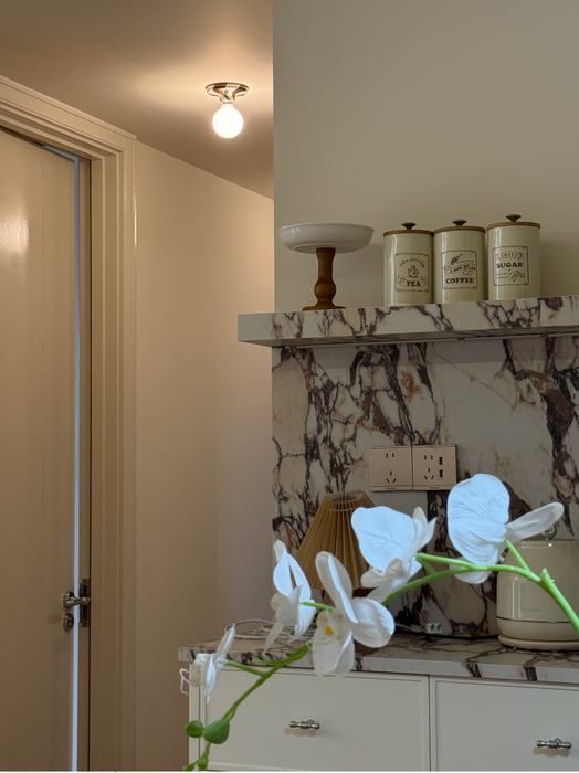 Canva Wall Lamp - Vintage Ceramic Base Wall Lamp - Bathroom Wall Light / Hallway Ceiling Light