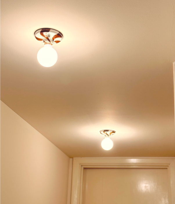 Canva Wall Lamp - Vintage Ceramic Base Wall Lamp - Bathroom Wall Light / Hallway Ceiling Light