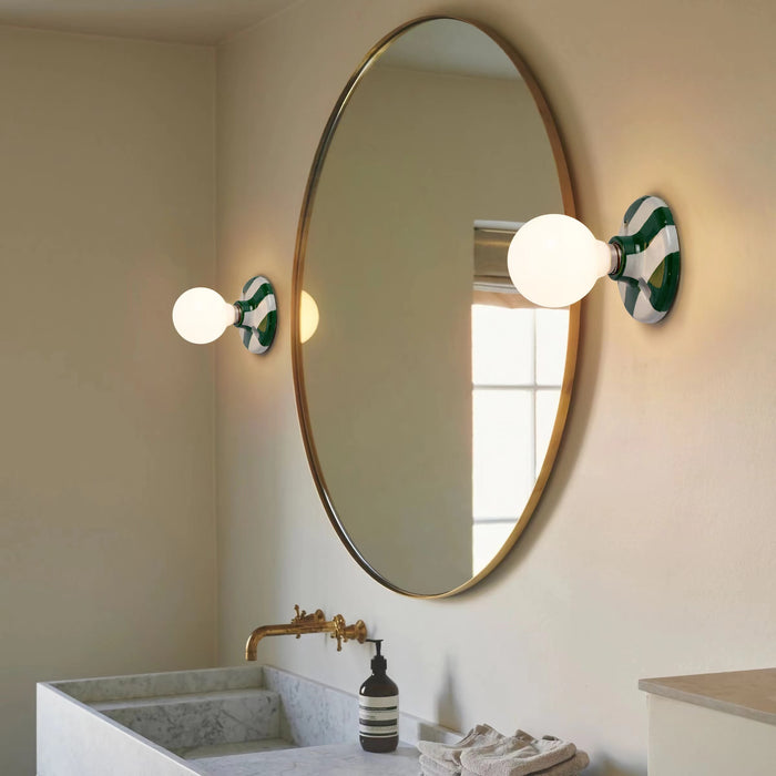 Canva Wall Lamp - Vintage Ceramic Base Wall Lamp - Bathroom Wall Light / Hallway Ceiling Light