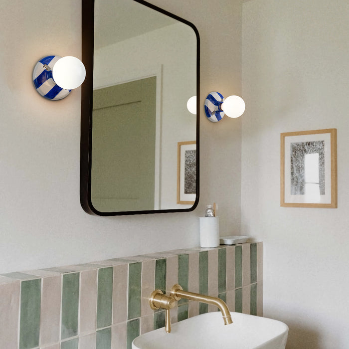 Canva Wall Lamp - Vintage Ceramic Base Wall Lamp - Bathroom Wall Light / Hallway Ceiling Light