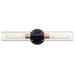 Modern Gold Vanity Lights - 2-Light Sconces with White Glass Shades.