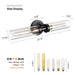 Sleek 2-Light Vanity Sconces - Modern Black/Gold Design.