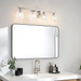 Modern Crystal 4-Light Bathroom Vanity Fixture - Brushed Nickel.